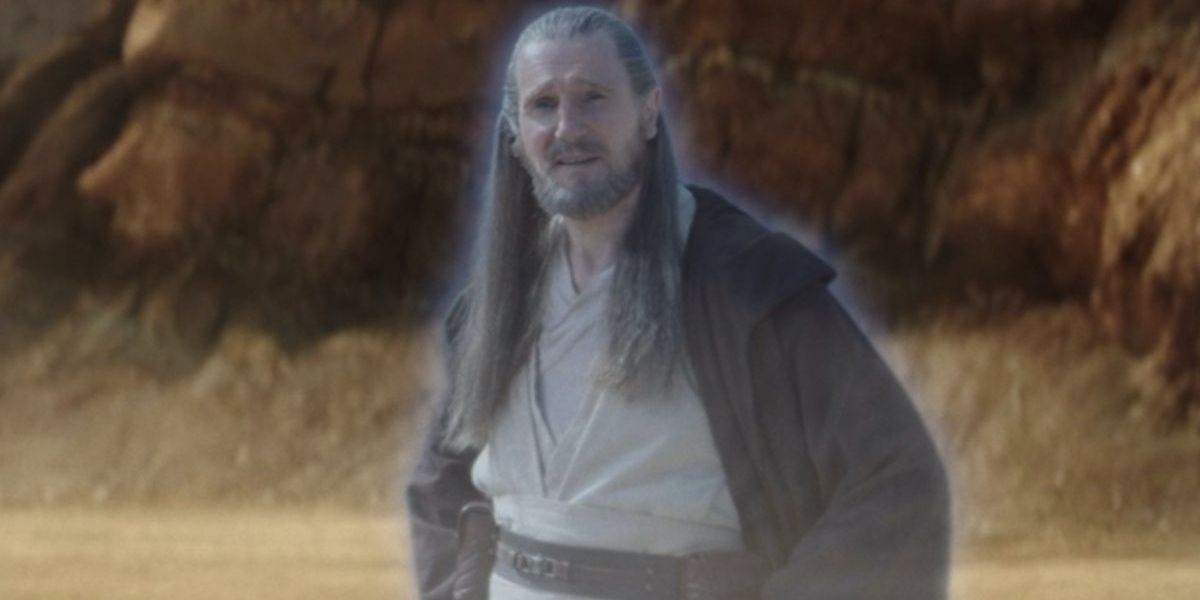 Qui-Gon Jinn apparaît comme un fantôme de force à Obi Wan dans Obi-Wan Kenobi