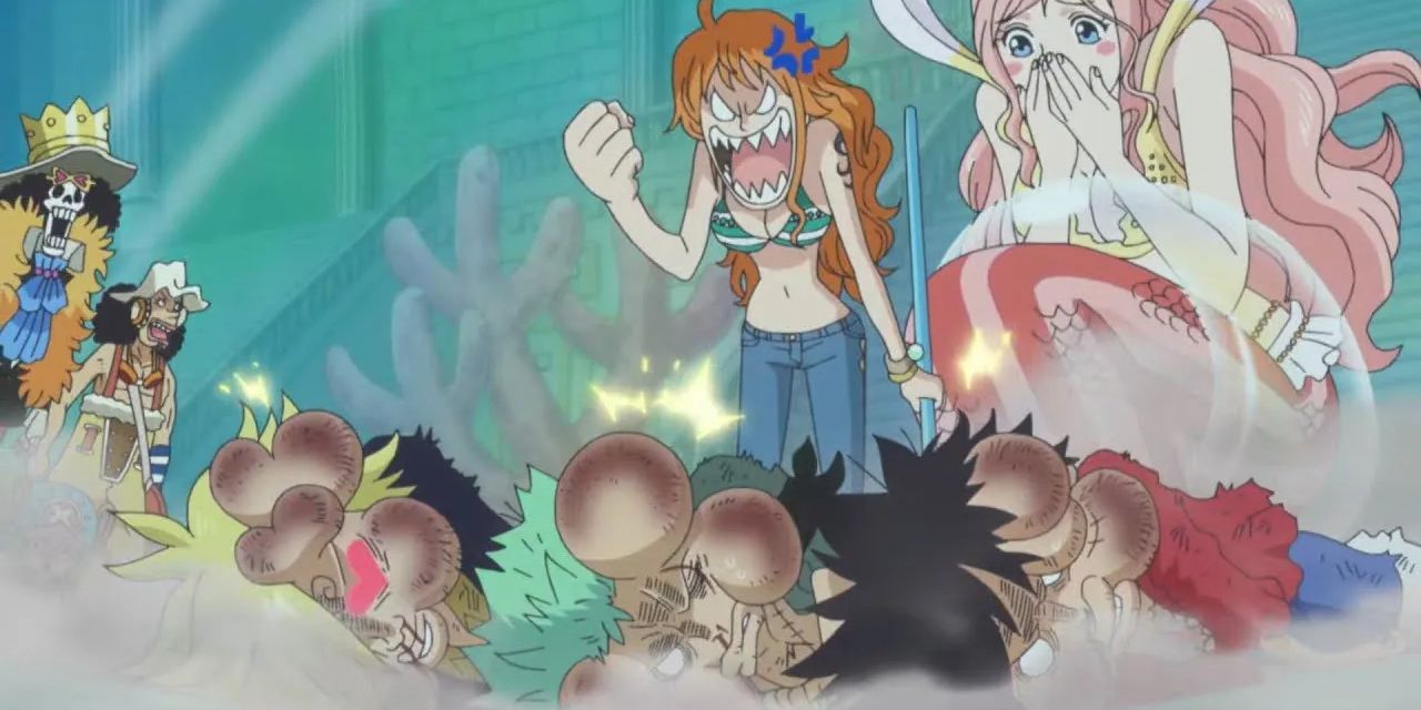 One Piece Nami bat l'équipage