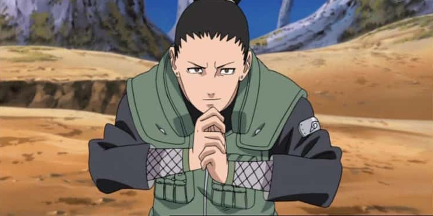 Shikamaru utilise le jutsu de possession de l'ombre dans Naruto.