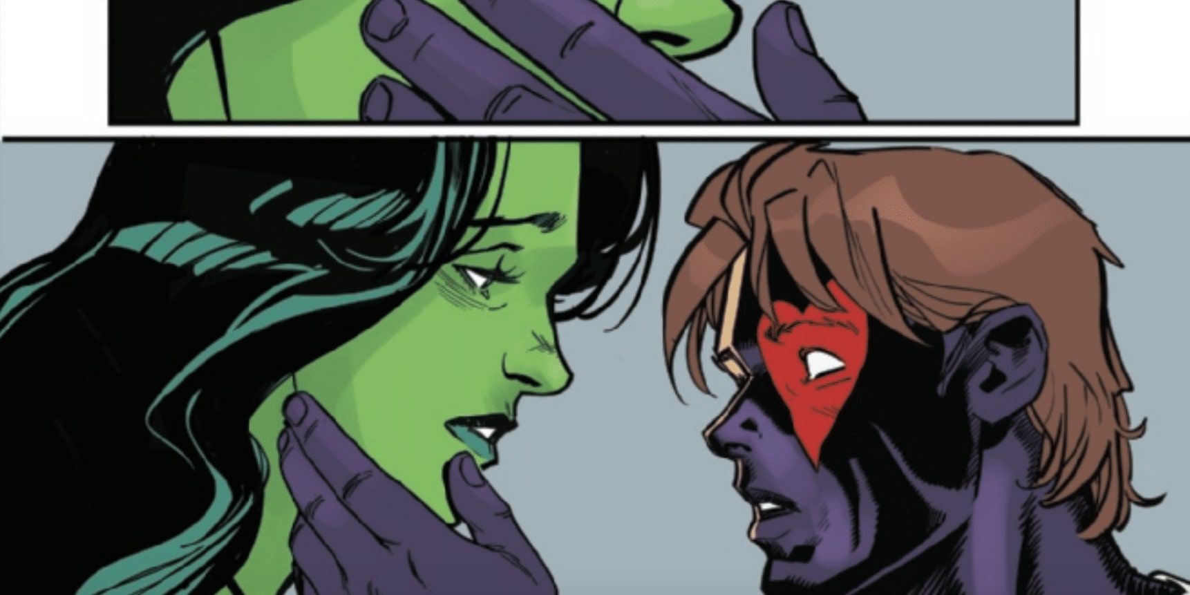 Jack of Hearts touche le visage de She-Hulk dans She-Hulk # 6