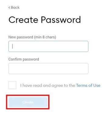 Créer un mot de passe MetaMask