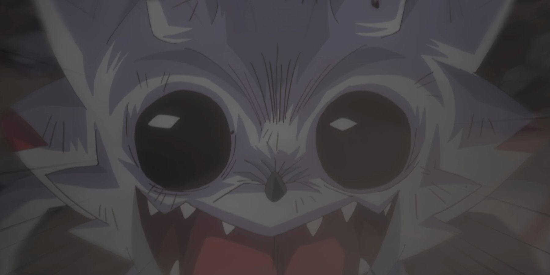 Gammamon avec ses yeux devenus complètement noirs dans Digimon Ghost Game
