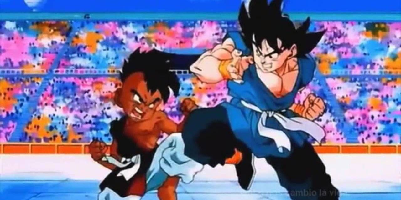 Anime Dragon Ball Z Uub combat Goku