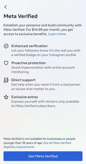 Comment obtenir Meta Verified sur Instagram