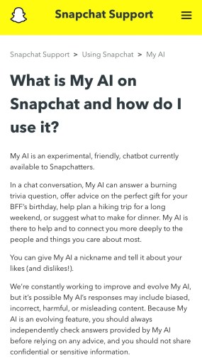 Qu'est-ce que Mon IA sur Snapchat ?
