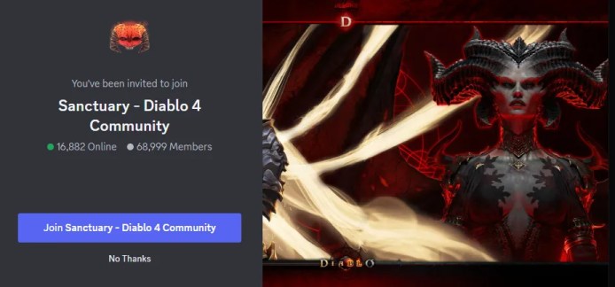 Serveur Discord Diablo 4