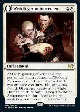 Faire-part de mariage, une carte de Magic : The Gathering.