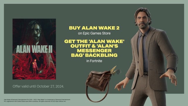 Image promotionnelle d'Alan Wake x Fortnite.