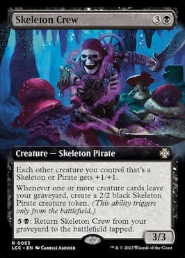 Pirate squelette sous l'eau avec deux épées