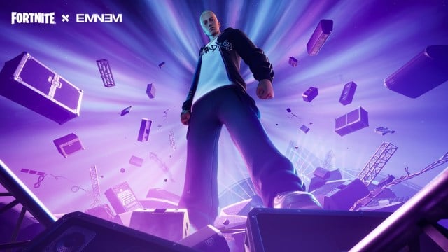Illustration de la collaboration Eminem x Fortnite.